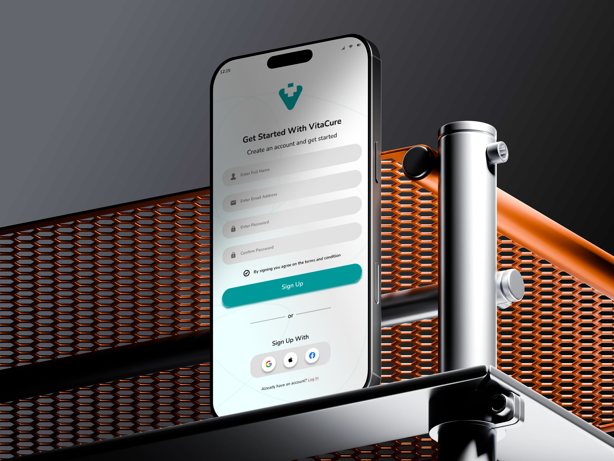VitaCure Authentication Interface authentication authentication design authentication page​ authenticator dribbble login login form​ login page​ login screen​ mobile app design onboarding​ sign in​ sign up​ ui design​ ui​ user experience user interface​ ux ux design​ web design​
