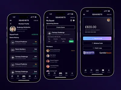 Squad Bets - Coming Soon app app design betting clean design football gambling gaming golf horse racing ios product design simple sport sports ui ui design ux ux design white