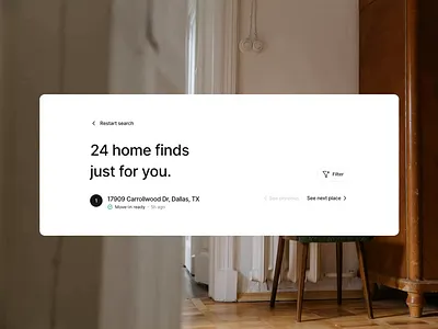 Animation - Property For Rent Finder UI animation graphic design home motion graphics property propertyrentalsearch realestate realty rentalfilters ui