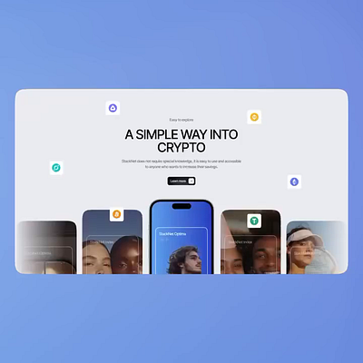 Crypto Landing Page Design animation crypto figma growth homepage investment landing page motion graphics ui ui design uiux user experience ux design web design
