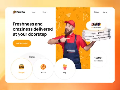 Food Delivery web header UX UI design agency food food app food delivery landingpage ui ui design uiux uiux design ux ux design web ux ui webapp website webui