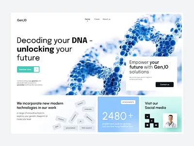 Website Design for Genetic Clinic - Healthcare design 2d app design branding design designforhealthcare designhealthplatform doctor doctorsdesign figmaforhealthcare healthcare healthcaredesign healthcareui healthcareux medicaldesign ui uiuxwebsite ux uxuifordoctors websitedesignhealthcare websitehealthcare