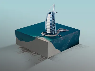 Burj Mini World 3d graphic design