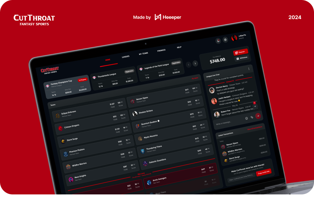 CutThroat Web Platform UX & UI design :: Heeeper branding design graphic design logo ui web app