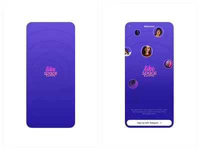 Dating App animation circle dating ios welcome screen