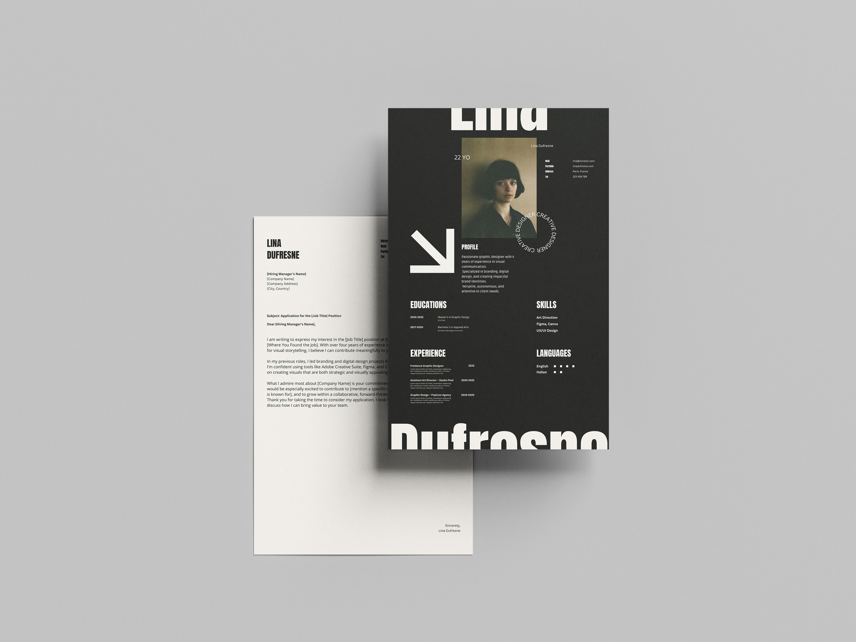 Canva Resume + Cover Letter Template – Clean & Modern canvatemplate coverletter creativecv cvtemplate graphic design graphicdesign resumetemplate