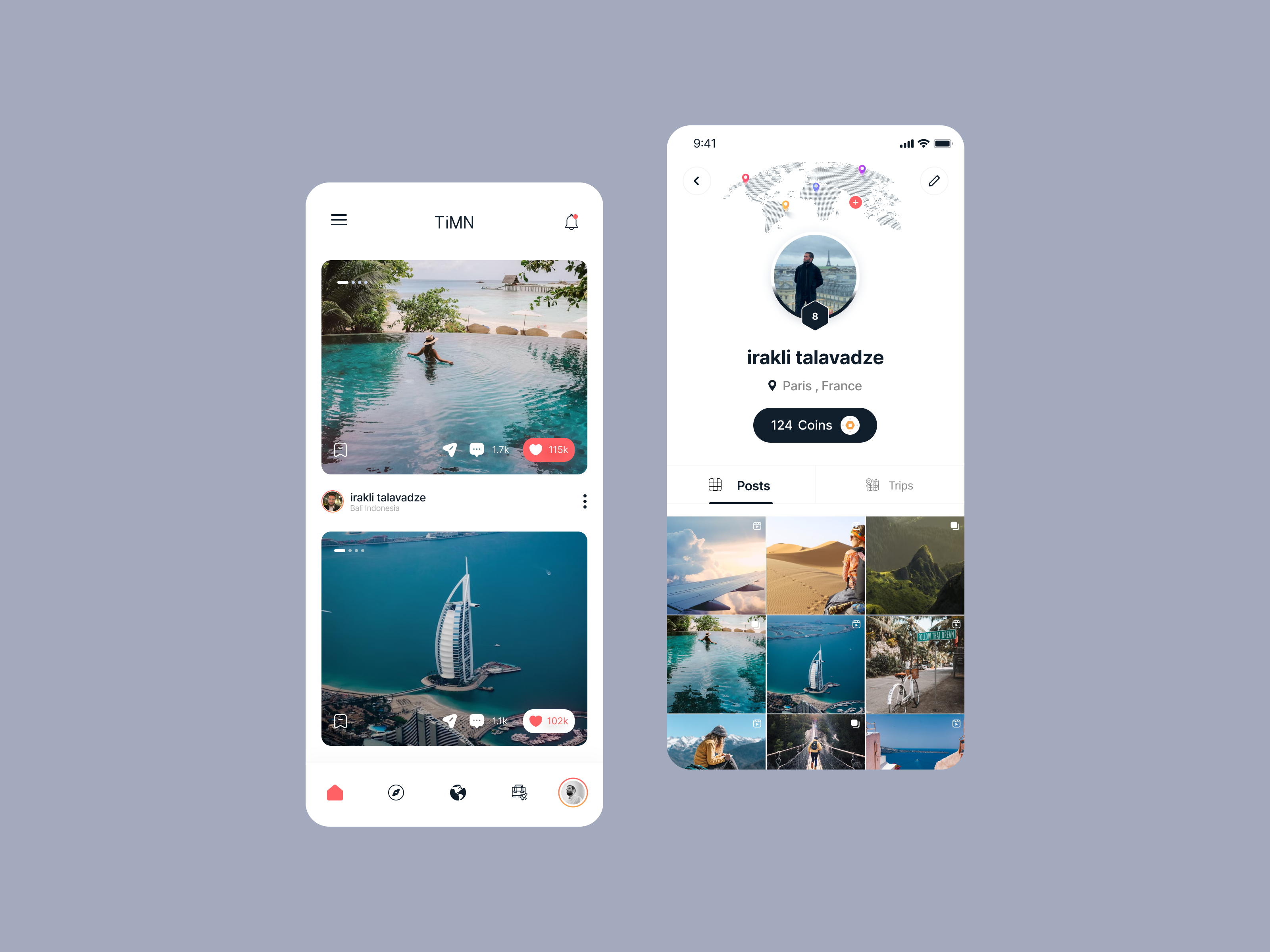 Travel Experience - Mobile App adventure app book clean design favourite like mobile app search share tour tourism travel travelling trip trip planner ui ux