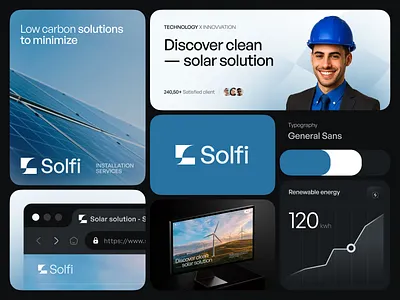 Solfi - Solar Service Providing Branding branding solar branding solar design solar panel solar service ui design
