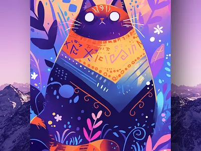 ππ§‘π ai branding cat daliy design illustration poster print