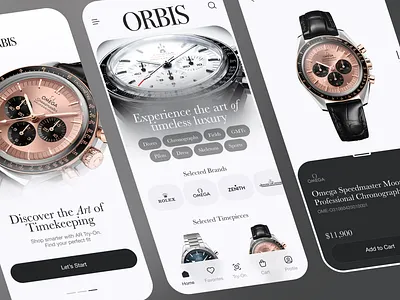 Luxury Watch Store App UI smooth ux