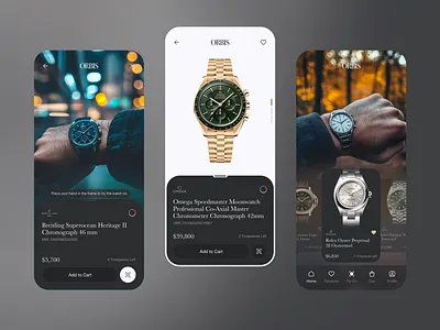 High-End Watch Shop App Design smooth ux