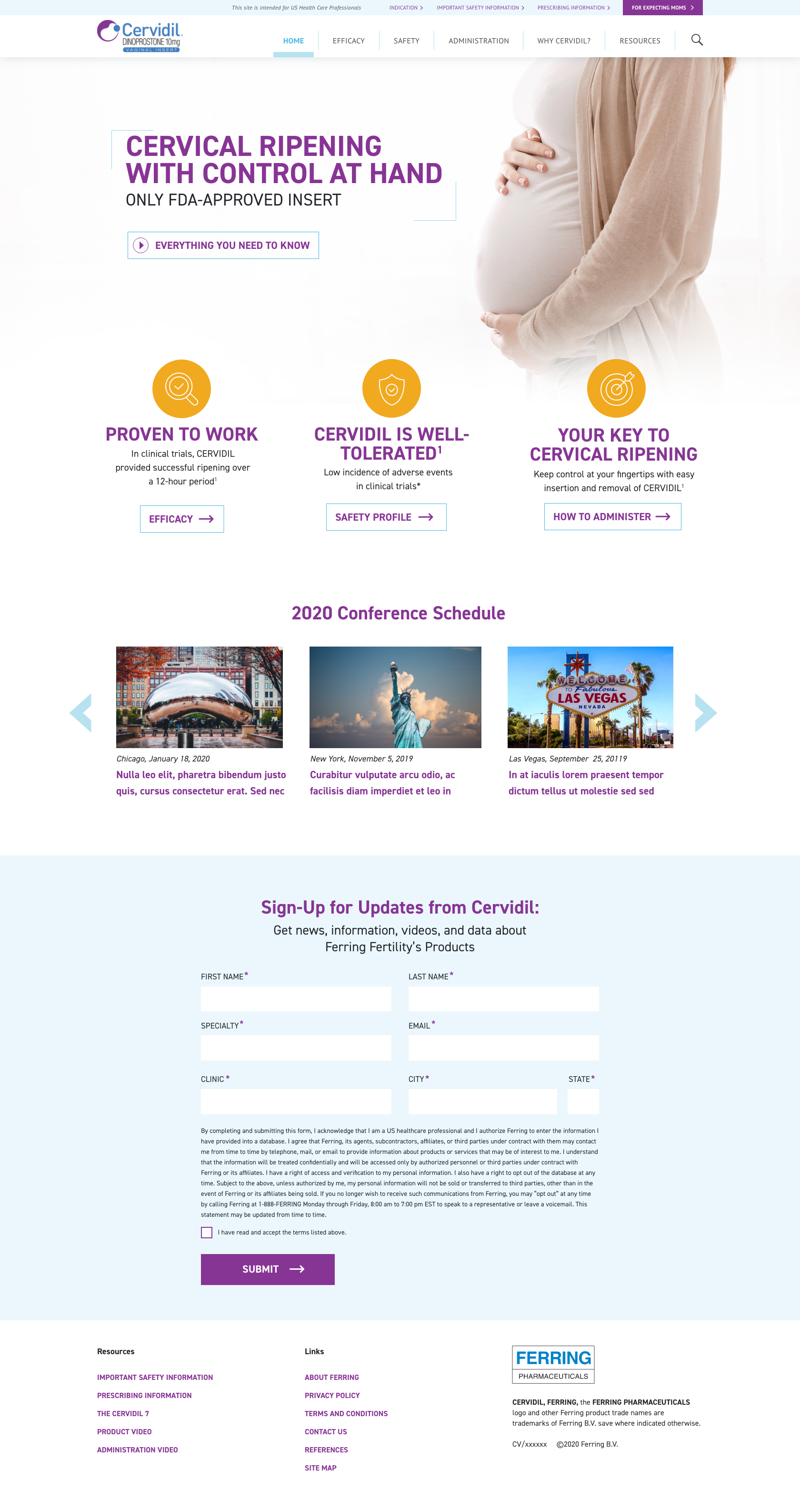 Cervidil branding design website