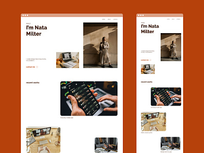 Portfolio page design inspiration interacrive interface landing page portfolio typography ui ux