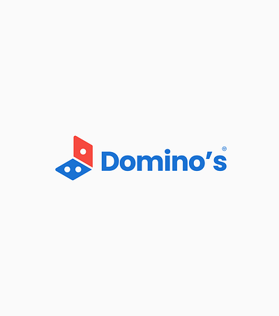 Domino's Logo Rebrand blue branding dominos logo pizza logo red red blue