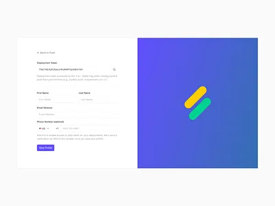 Profile account config configuration edit email input phone profile refresh save settings token user