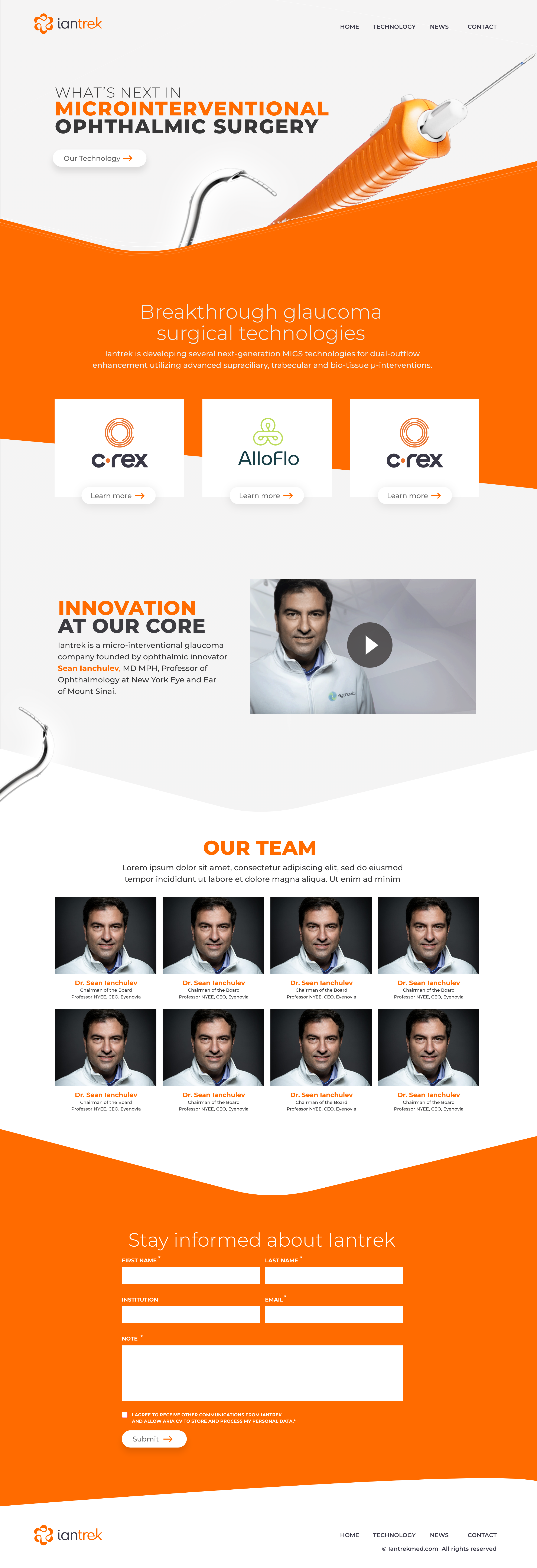 Iantrek design website