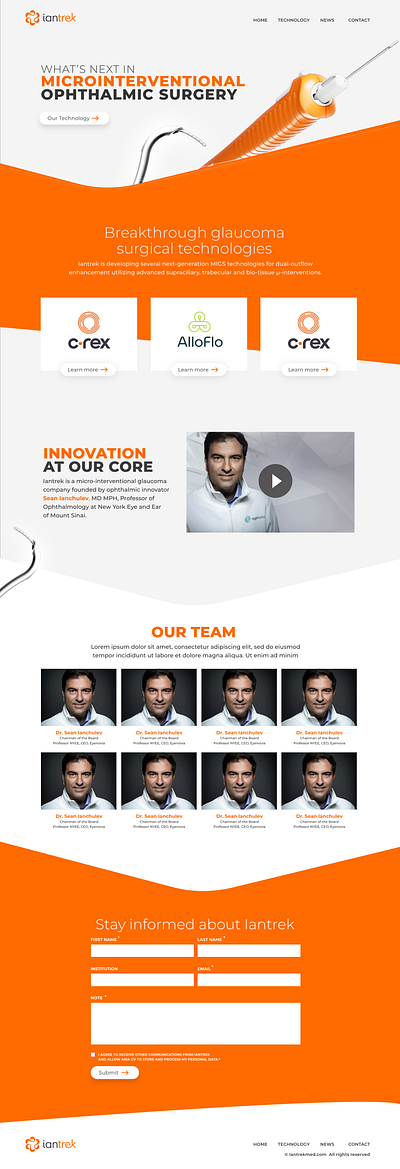 Iantrek design website