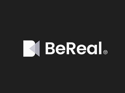 BeReal Rebrand black logo camera logo rebranding