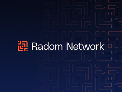 Radom Network - Brand Identity blockchain brand identity branding crypto cryptocurrency gradient graphic design logo logo design orange platform saas simple logo tech tech company uiux web3