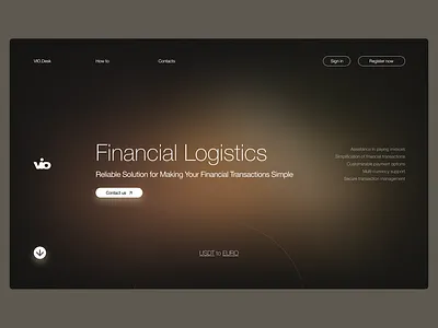 Landing Page | Financial Logistics Platform branding design finance graphic design landing page logo ui ux web