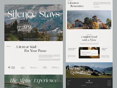 Edelhaus – Luxury Retreat Website booking online branding design health homestay hotel landing page minimal resorts retreat travel ui ui design uiux web design website