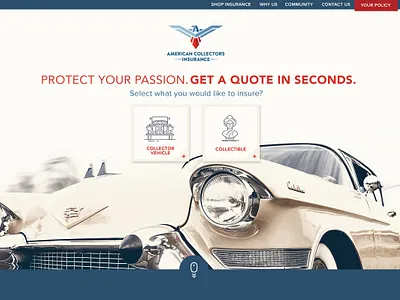American Collectors Insurance brand development design website