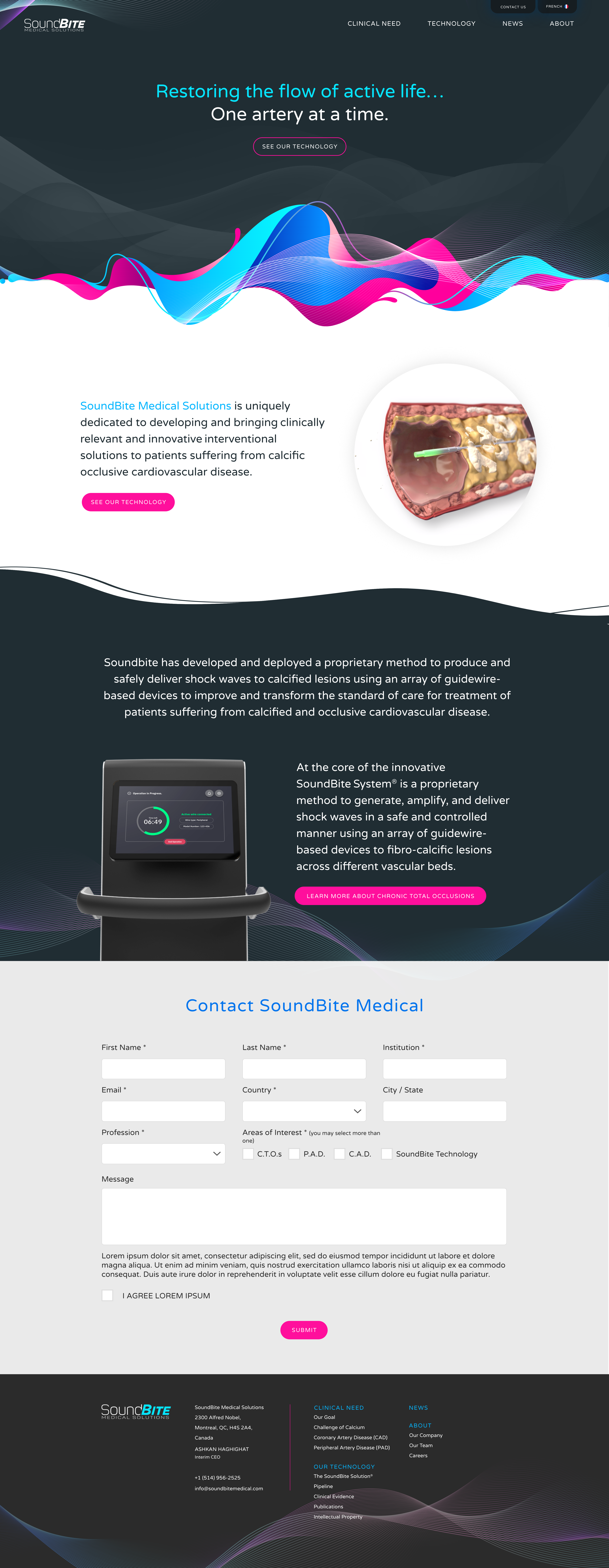 SoundBite Medical brand development design website
