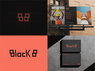 Block 8 - Brand Identity adobe illustrator brand identity branding construction icon logo logo design modern rebrand startup ui vector