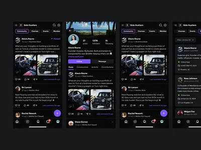 Influencer Community app community influencer mobile ui