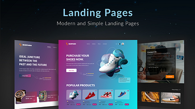 Landing Pages app branding design logo ui ux