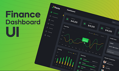 Finance Dashboard app design logo ui ux