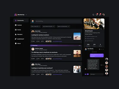 Influencer Community community design influencer interface ui ux