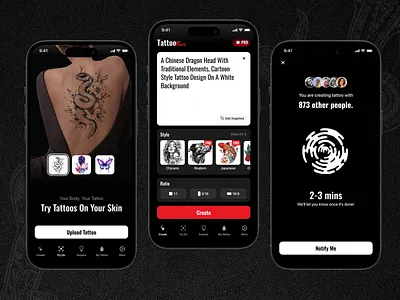 ai tattoo app design illustration ui