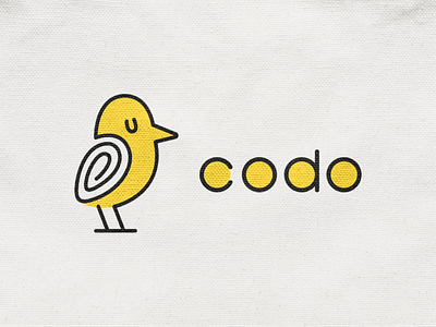 Codo! bird birds brand branding canary happy icon illustration logo logo design mark monoline saas symbol
