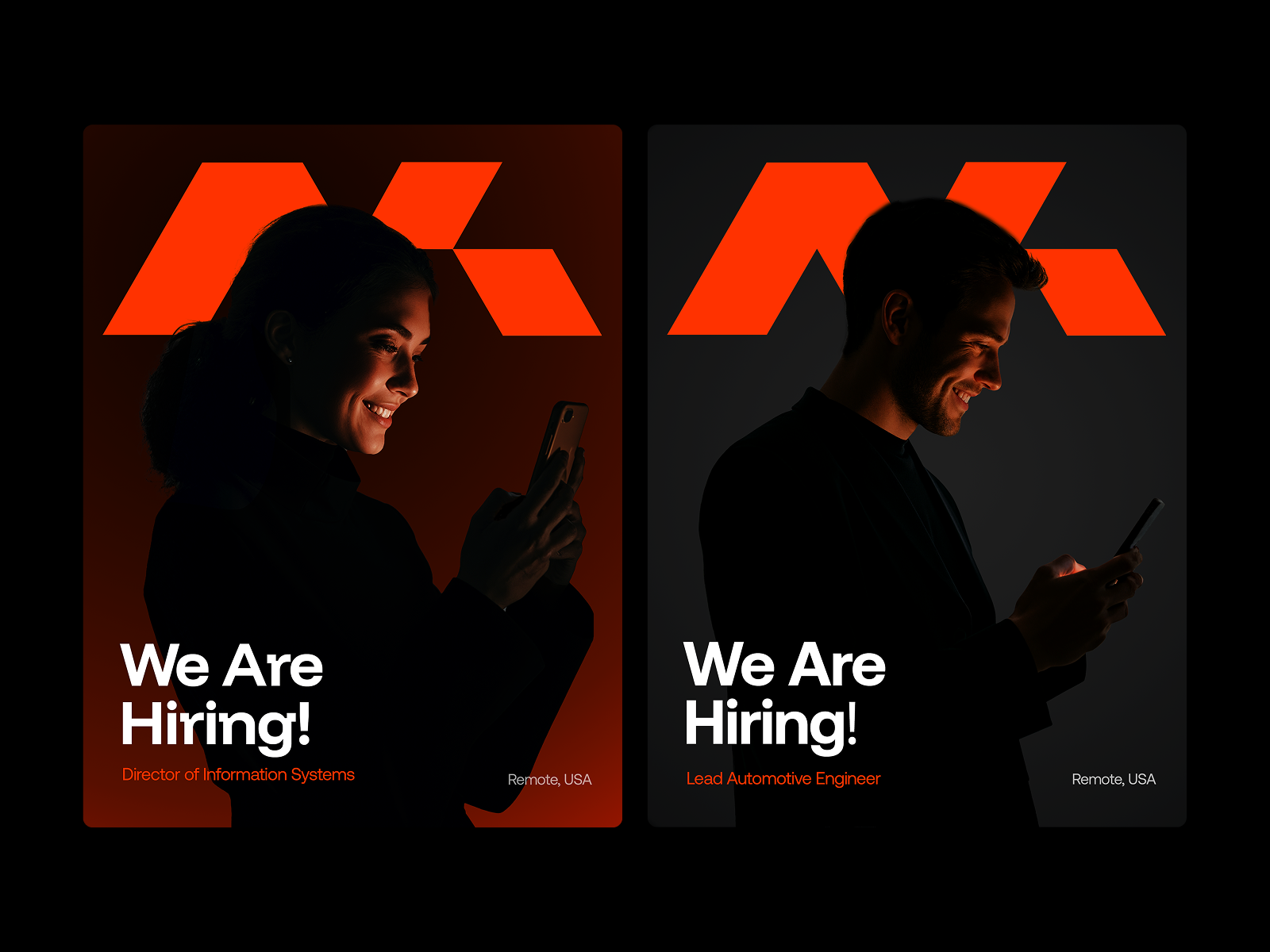 Hiring Post Template for Motive Retail ai automotive branding data gradient graphic design hiring midjourney moody phone visual design visual electric