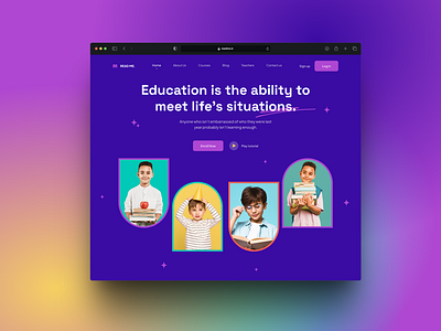 ReadMe - Online Learning Website UI design education graphic design landing landing page typography ui ux web app website