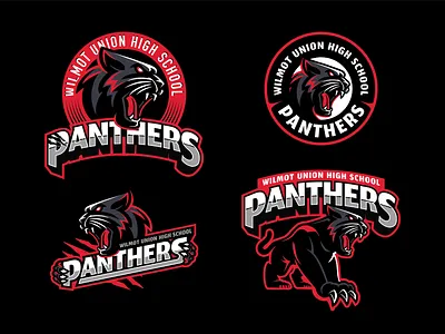 Panthers Logo Collection artwork branding character design graphic design illustration logo mascot panthers sports sports logo vector vintage