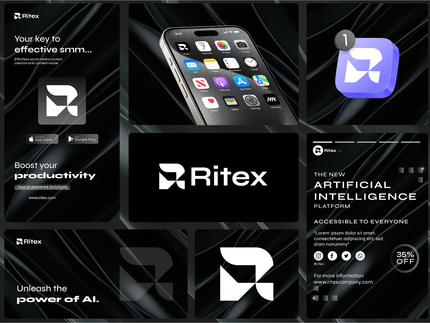 Ritex Branding- Ai social Media Management by Saif on Dribbble