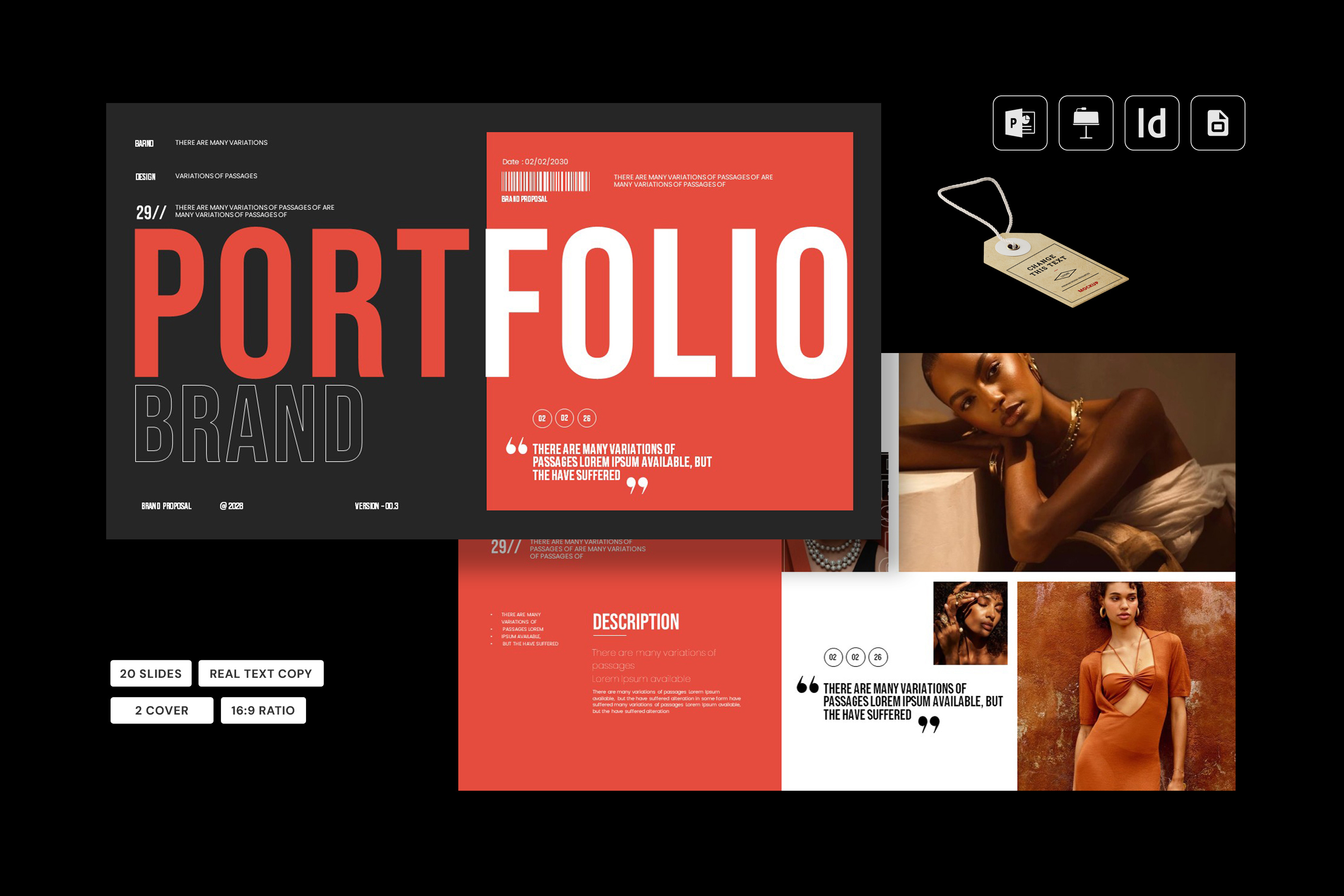 Brand Portfolio Template brand branding design layout logo portfolio pptx presentation template template