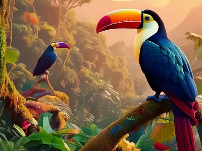 Nature 3d ai video graphic design jungle motion graphics nature vide