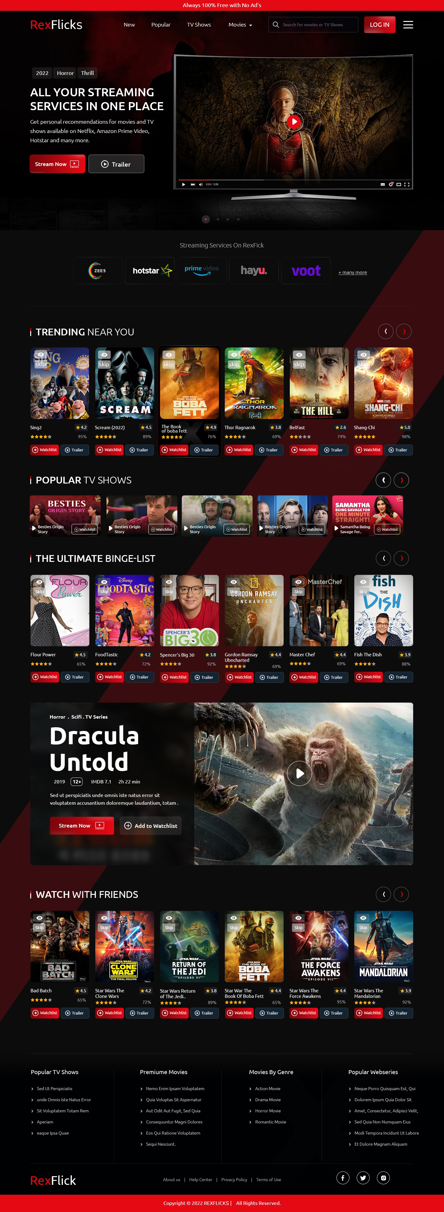 NextPlay – Movie & TV Streaming Guide UI contentdiscovery darkui entertainmentplatform streamingui tvshowdiscovery userfriendlyux uxforentertainment