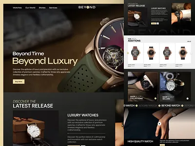 Watch website design branding design graphic design logo typography ui ux
