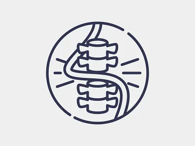Nerve Compression icon design graphic design health icon illustration logo nerve pain spine vector