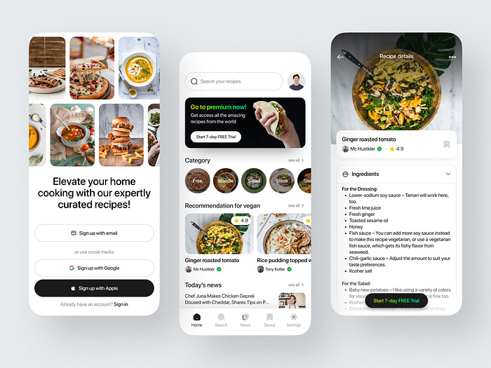 Browse thousands of Cooking App images for design inspiration | Dribbble