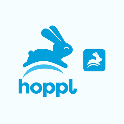 Logo Design for Hoppl branding bunny cartoon design graphic design logo logo design branding rabbit vector