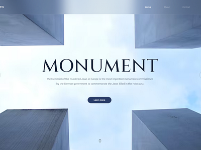 Monument design ui ux web