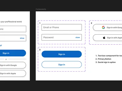 Linked in sign in page. (figma components & auto layout) auto layout components figma sign in page