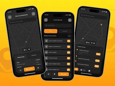 Bus Train & Metro Map Mobile Map app design application bus design location app map metro mobile app modern train ui ux web