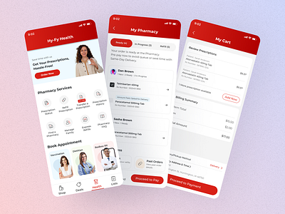 Health: Prescription Management app design branding design health mobile ui design uiux