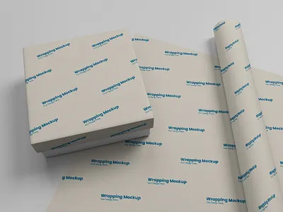 Wrapping Paper Mockup abstract pattern